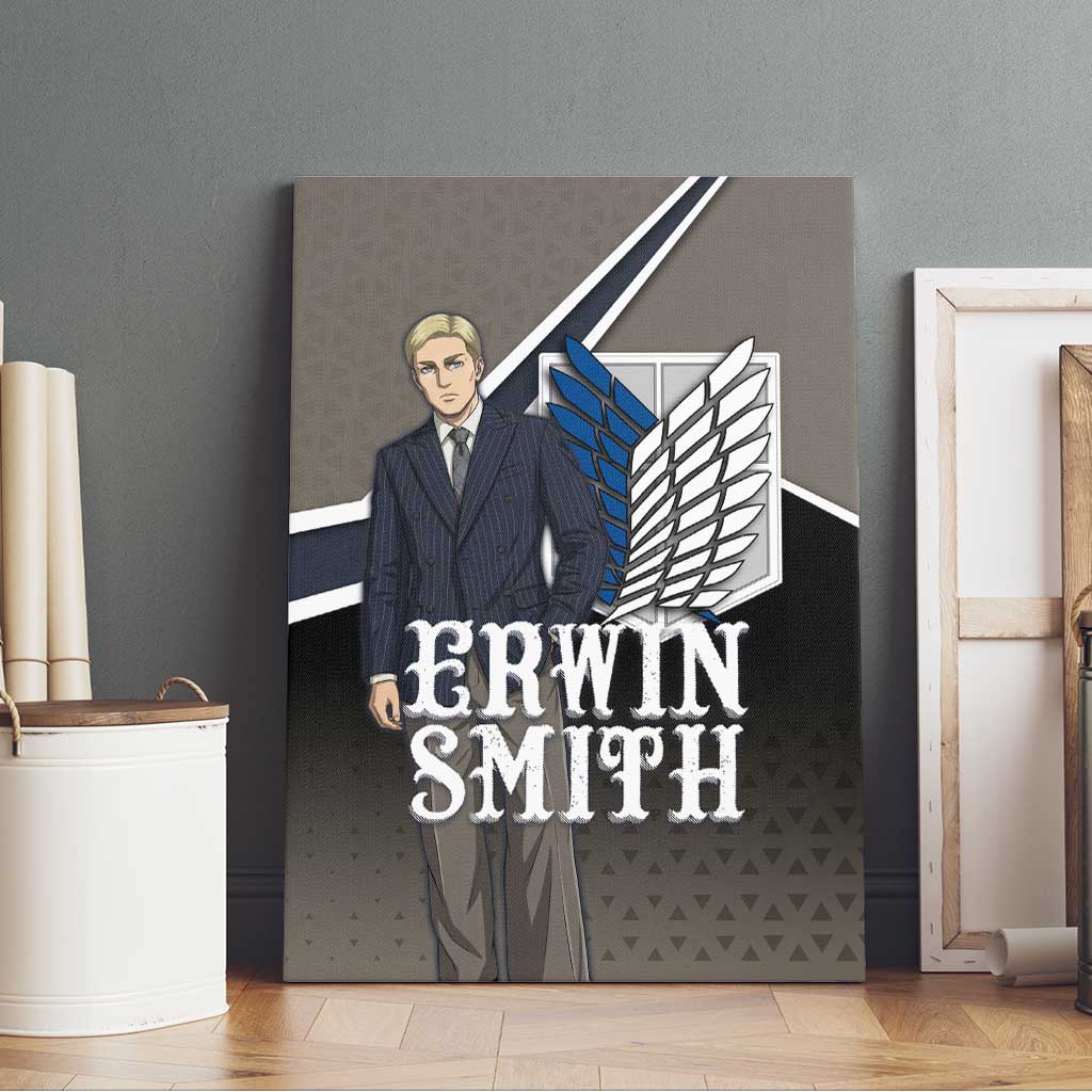 Erwin Smith Attack on Titan Canvas Wall Art Anime Executive Suit Aesthetic