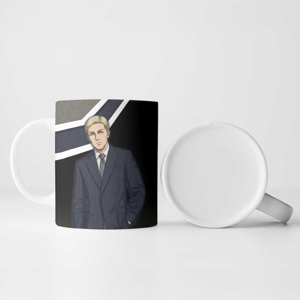 Erwin Smith Attack on Titan Ceramic Mug Anime Executive Suit Aesthetic