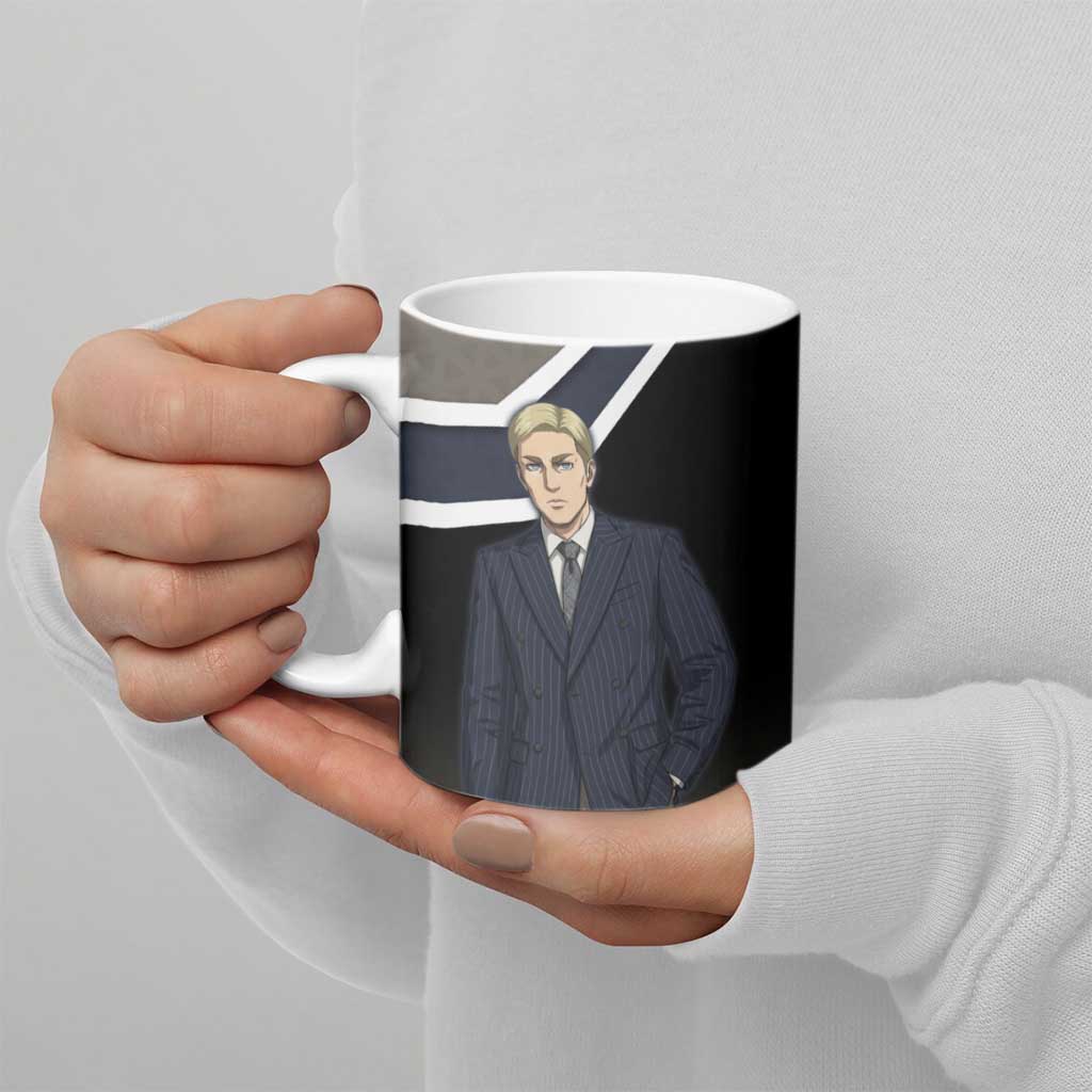 Erwin Smith Attack on Titan Ceramic Mug Anime Executive Suit Aesthetic