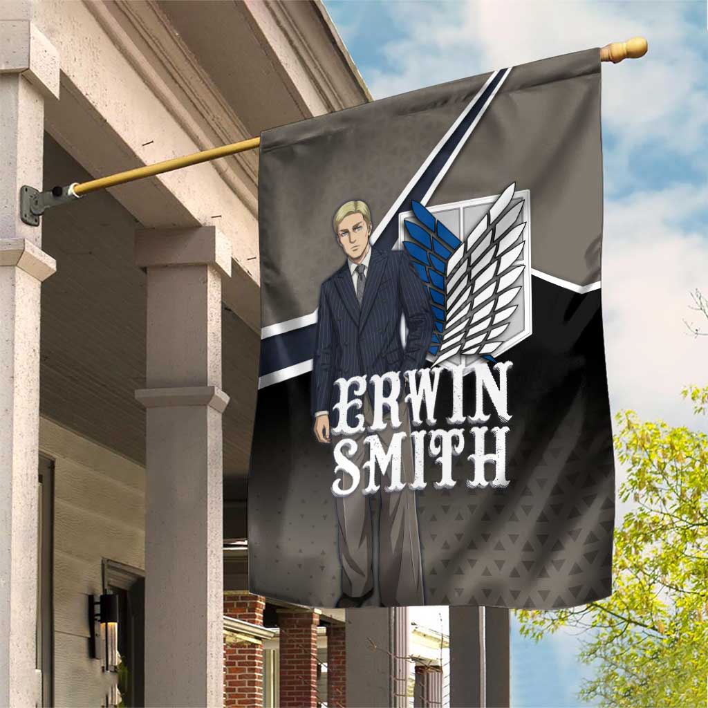Erwin Smith Attack on Titan Garden Flag Anime Executive Suit Aesthetic