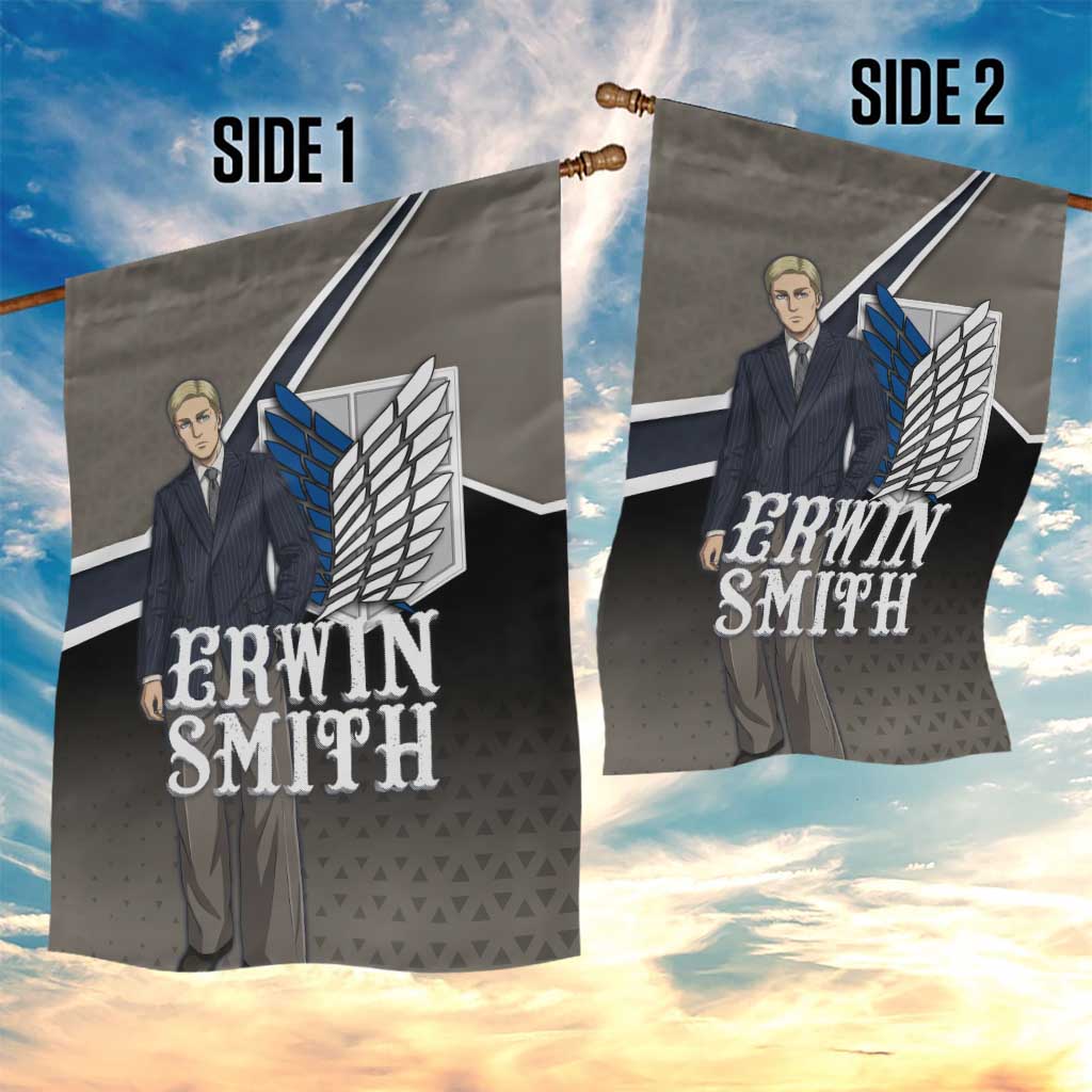 Erwin Smith Attack on Titan Garden Flag Anime Executive Suit Aesthetic