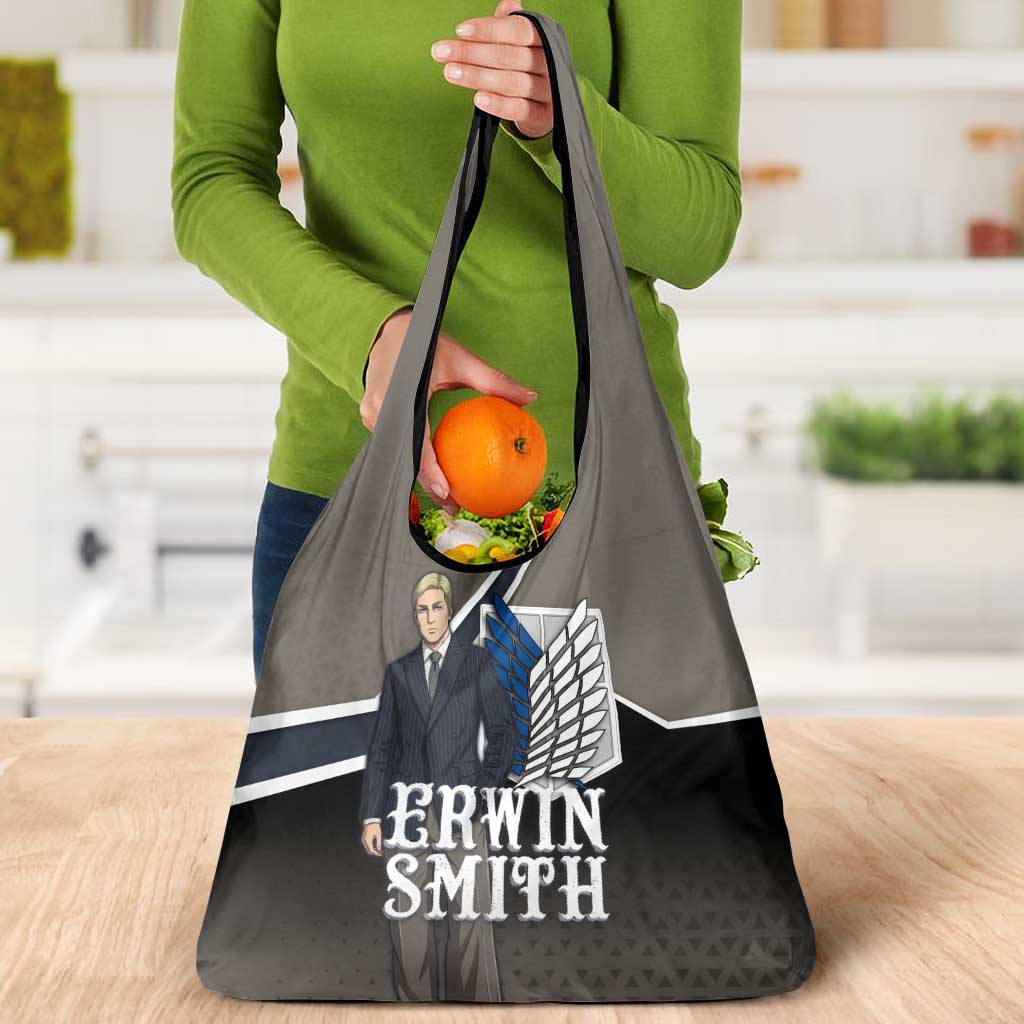 Erwin Smith Attack on Titan Grocery Bag Anime Executive Suit Aesthetic