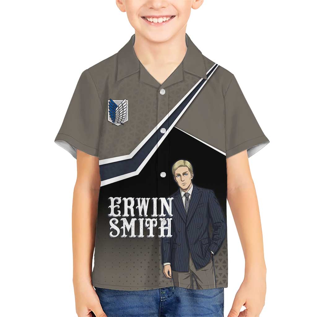 Erwin Smith Attack on Titan Hawaiian Shirt Anime Executive Suit Aesthetic