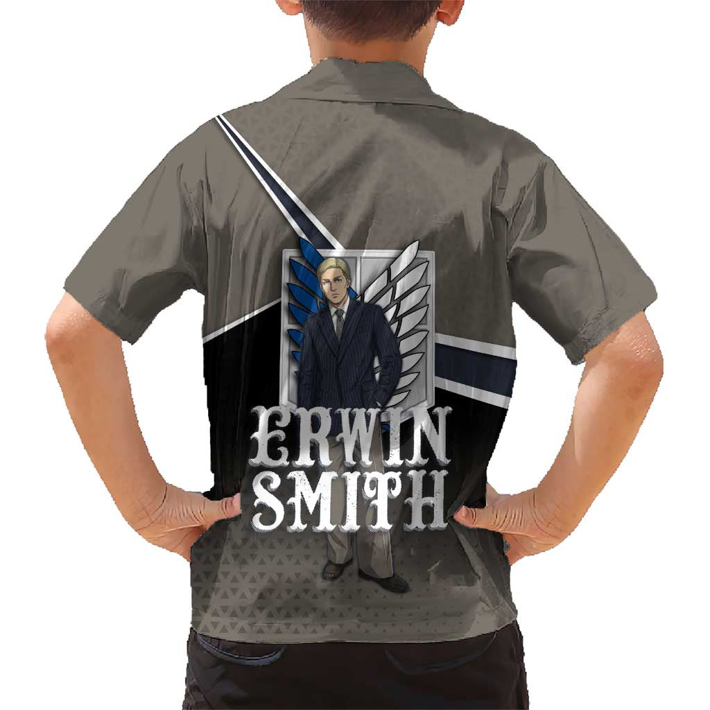 Erwin Smith Attack on Titan Hawaiian Shirt Anime Executive Suit Aesthetic