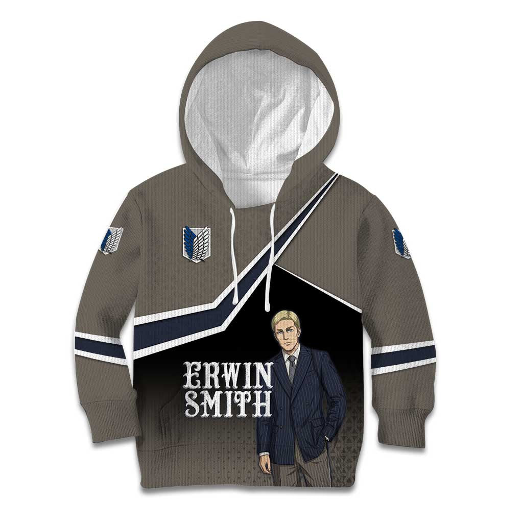 Erwin Smith Attack on Titan Kid Hoodie Anime Executive Suit Aesthetic