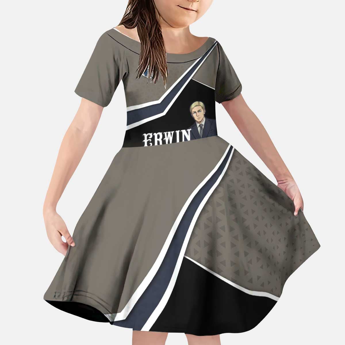 Erwin Smith Attack on Titan Kid Short Sleeve Dress Anime Executive Suit Aesthetic