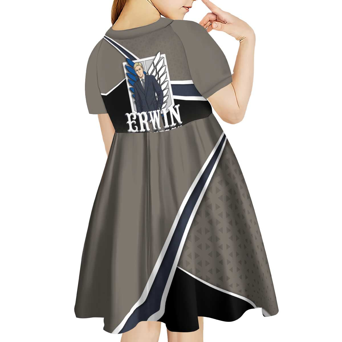 Erwin Smith Attack on Titan Kid Short Sleeve Dress Anime Executive Suit Aesthetic