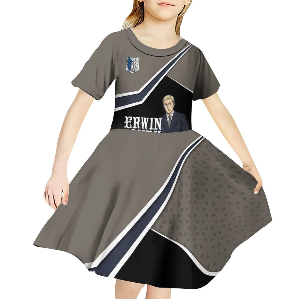 Erwin Smith Attack on Titan Kid Short Sleeve Dress Anime Executive Suit Aesthetic
