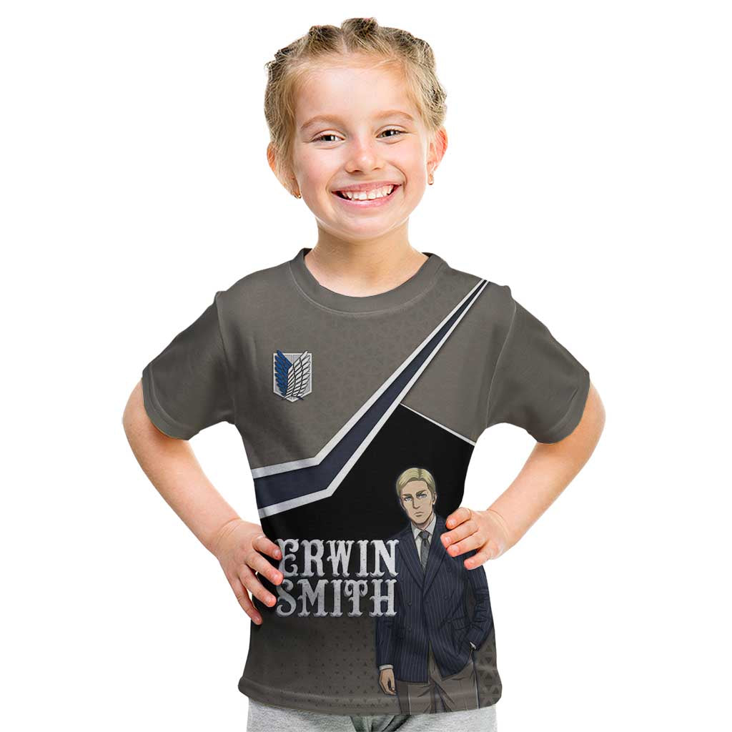 Erwin Smith Attack on Titan Kid T Shirt Anime Executive Suit Aesthetic