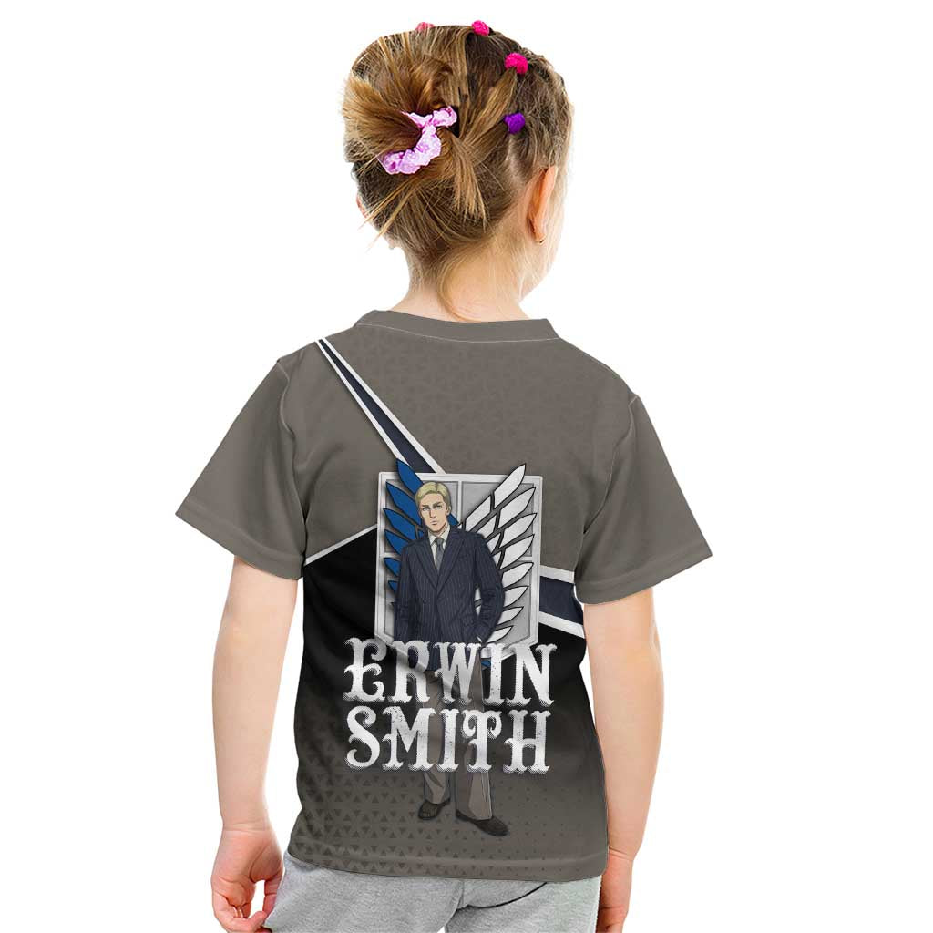 Erwin Smith Attack on Titan Kid T Shirt Anime Executive Suit Aesthetic