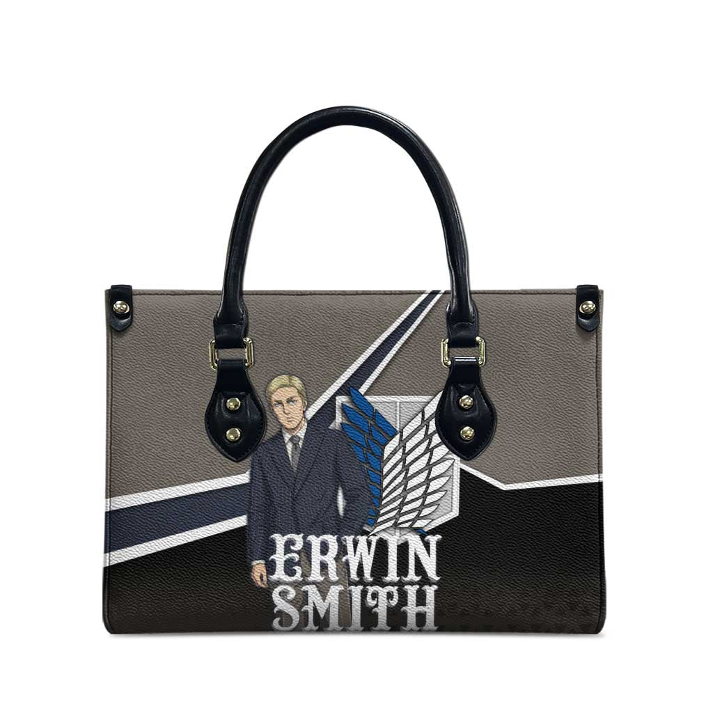 Erwin Smith Attack on Titan Leather Bag Anime Executive Suit Aesthetic