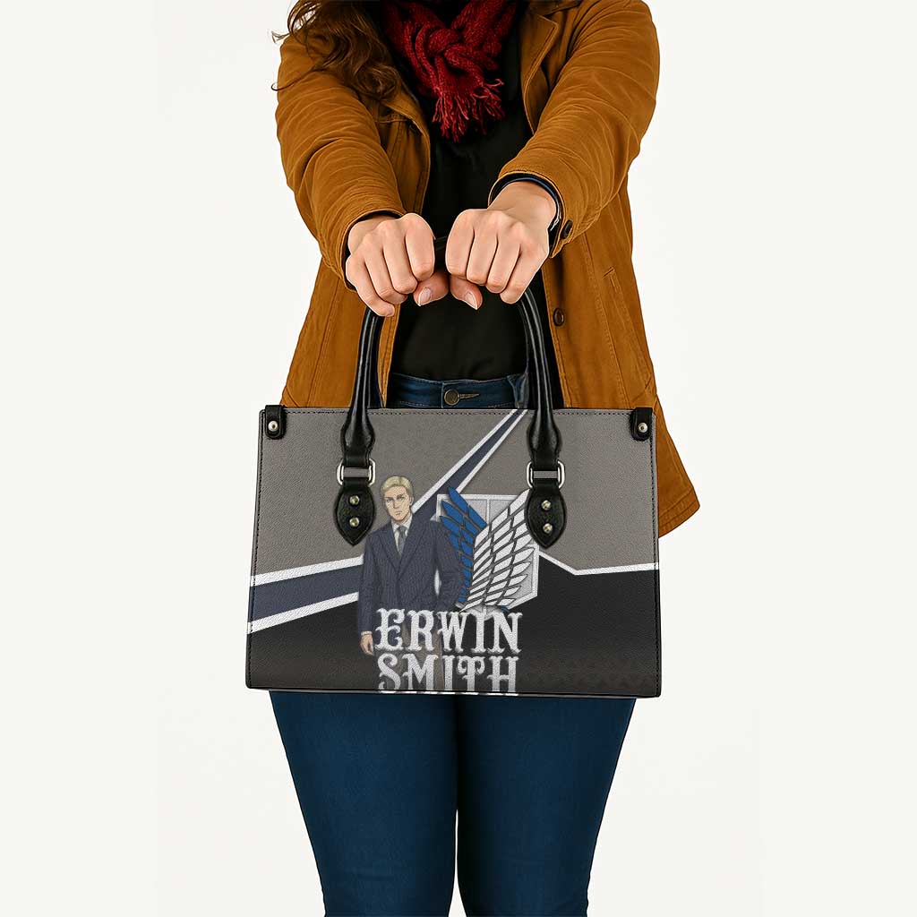 Erwin Smith Attack on Titan Leather Bag Anime Executive Suit Aesthetic