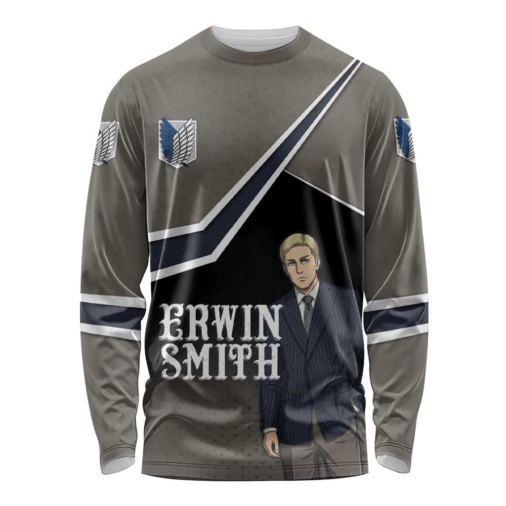 Erwin Smith Attack on Titan Long Sleeve Shirt Anime Executive Suit Aesthetic