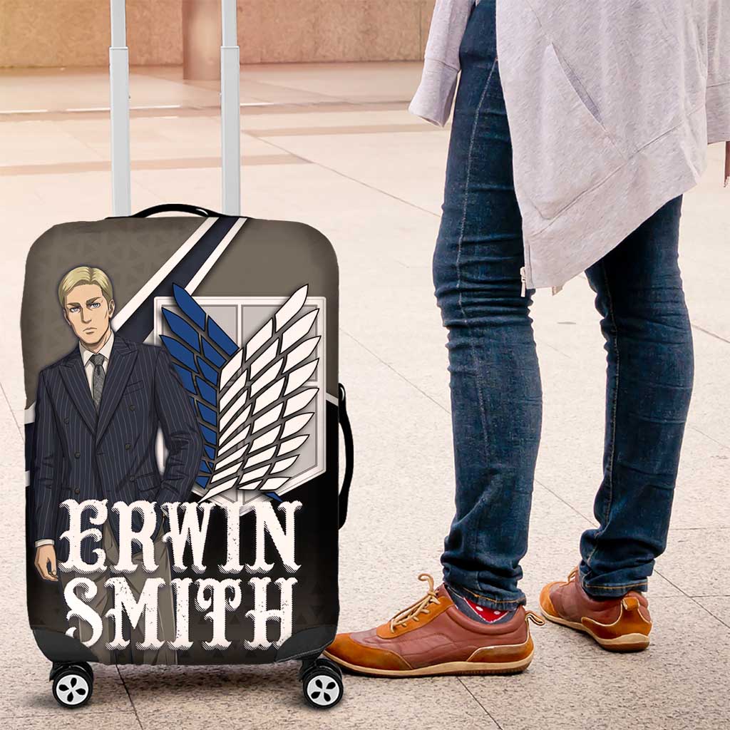 Erwin Smith Attack on Titan Luggage Cover Anime Executive Suit Aesthetic