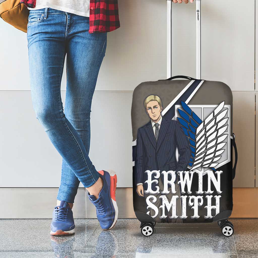 Erwin Smith Attack on Titan Luggage Cover Anime Executive Suit Aesthetic