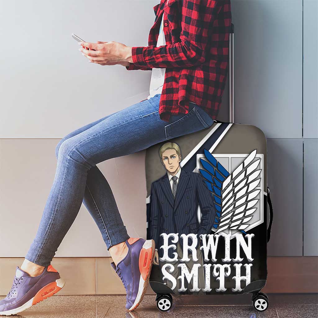 Erwin Smith Attack on Titan Luggage Cover Anime Executive Suit Aesthetic