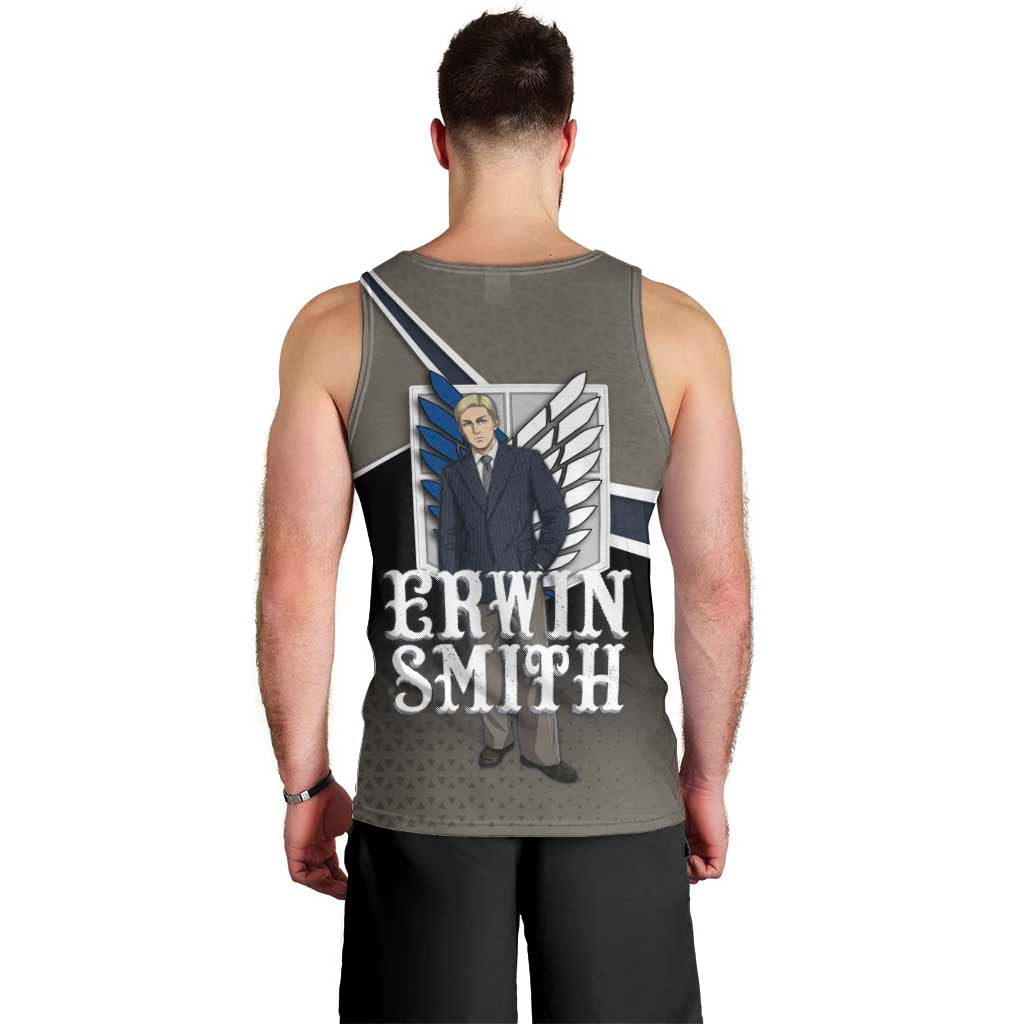 Erwin Smith Attack on Titan Men Tank Top Anime Executive Suit Aesthetic