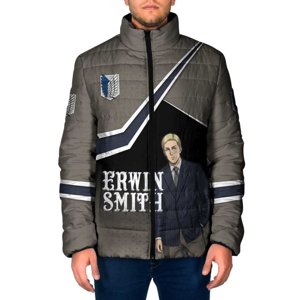 Erwin Smith Attack on Titan Padded Jacket Anime Executive Suit Aesthetic