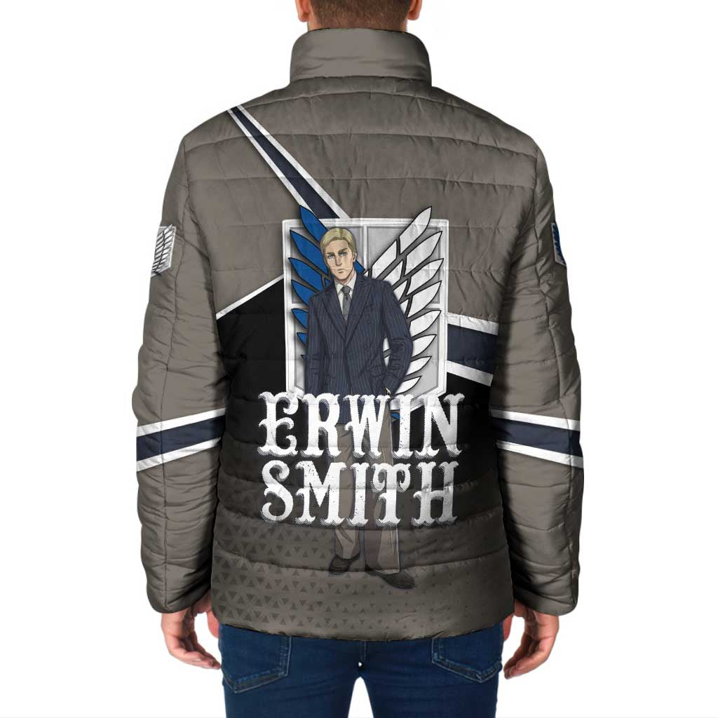 Erwin Smith Attack on Titan Padded Jacket Anime Executive Suit Aesthetic