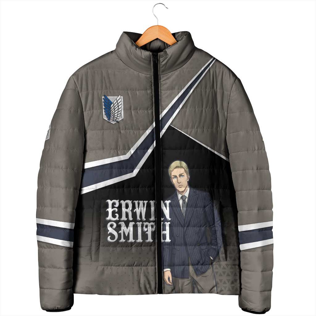 Erwin Smith Attack on Titan Padded Jacket Anime Executive Suit Aesthetic