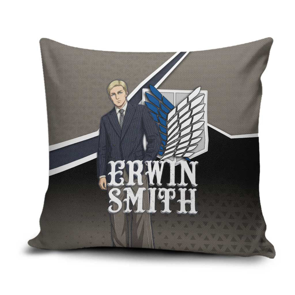 Erwin Smith Attack on Titan Pillow Cover Anime Executive Suit Aesthetic
