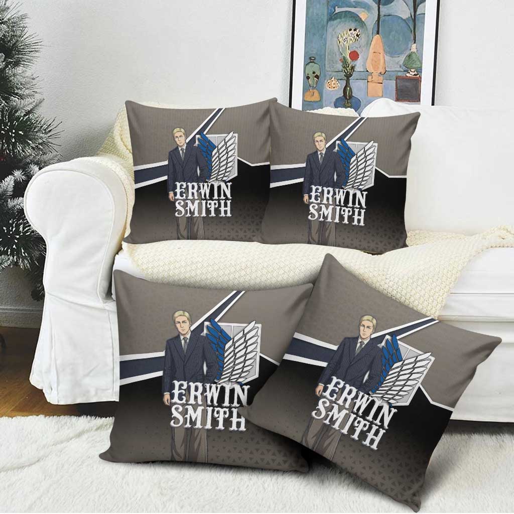 Erwin Smith Attack on Titan Pillow Cover Anime Executive Suit Aesthetic