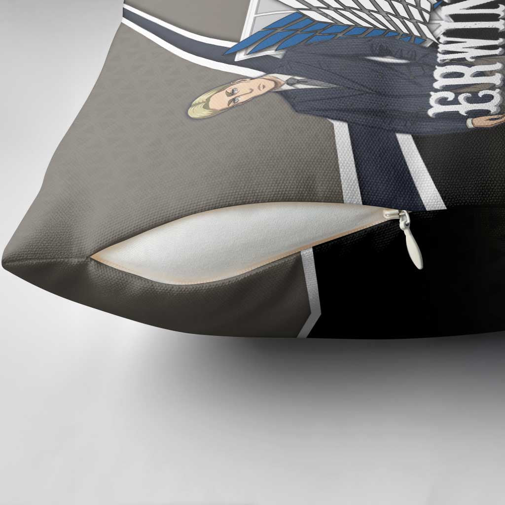 Erwin Smith Attack on Titan Pillow Cover Anime Executive Suit Aesthetic