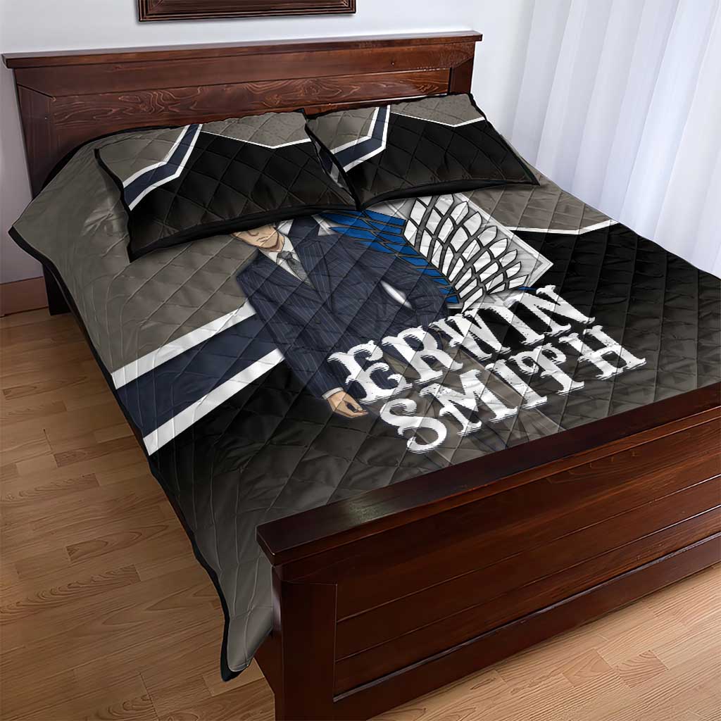 Erwin Smith Attack on Titan Quilt Bed Set Anime Executive Suit Aesthetic