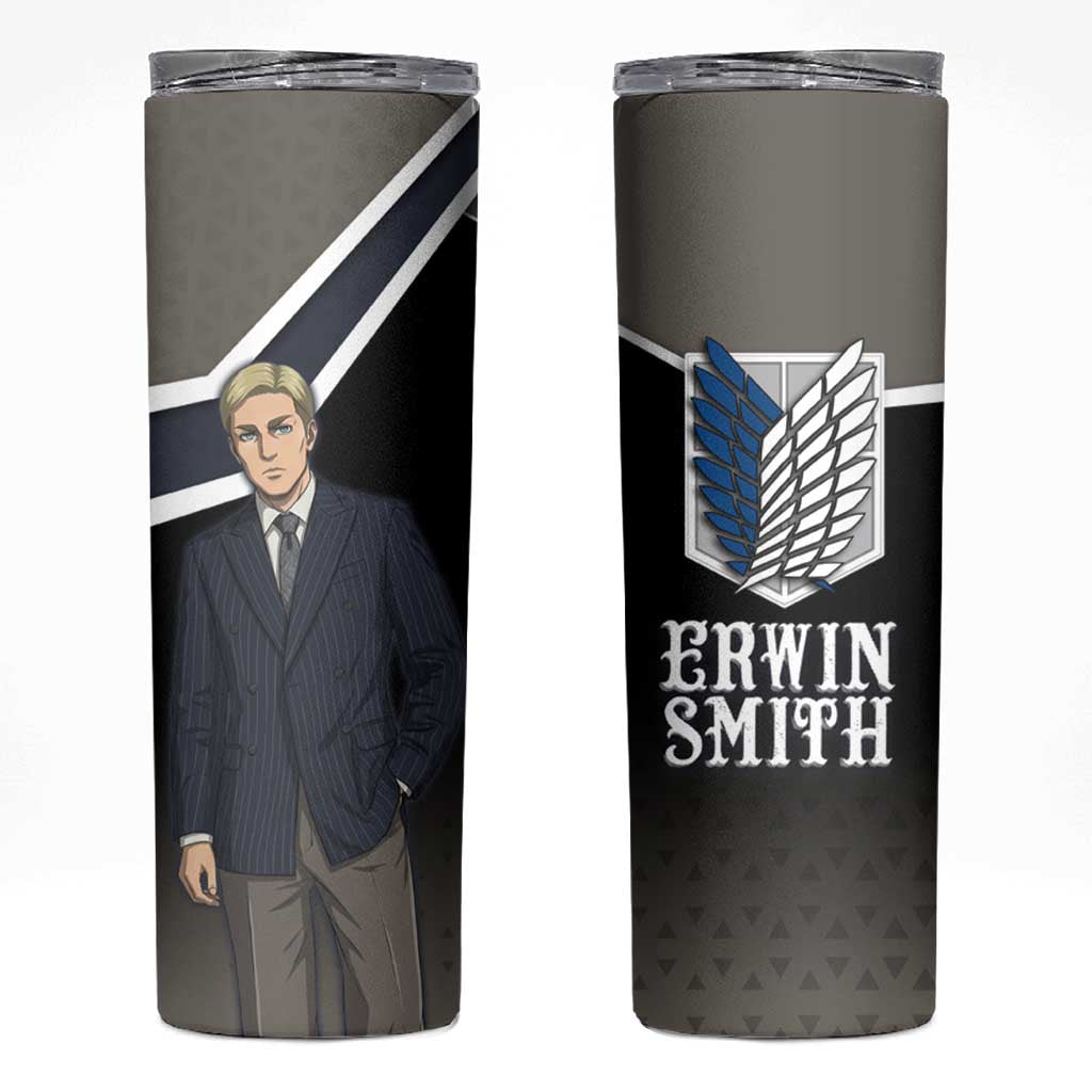 Erwin Smith Attack on Titan Skinny Tumbler Anime Executive Suit Aesthetic