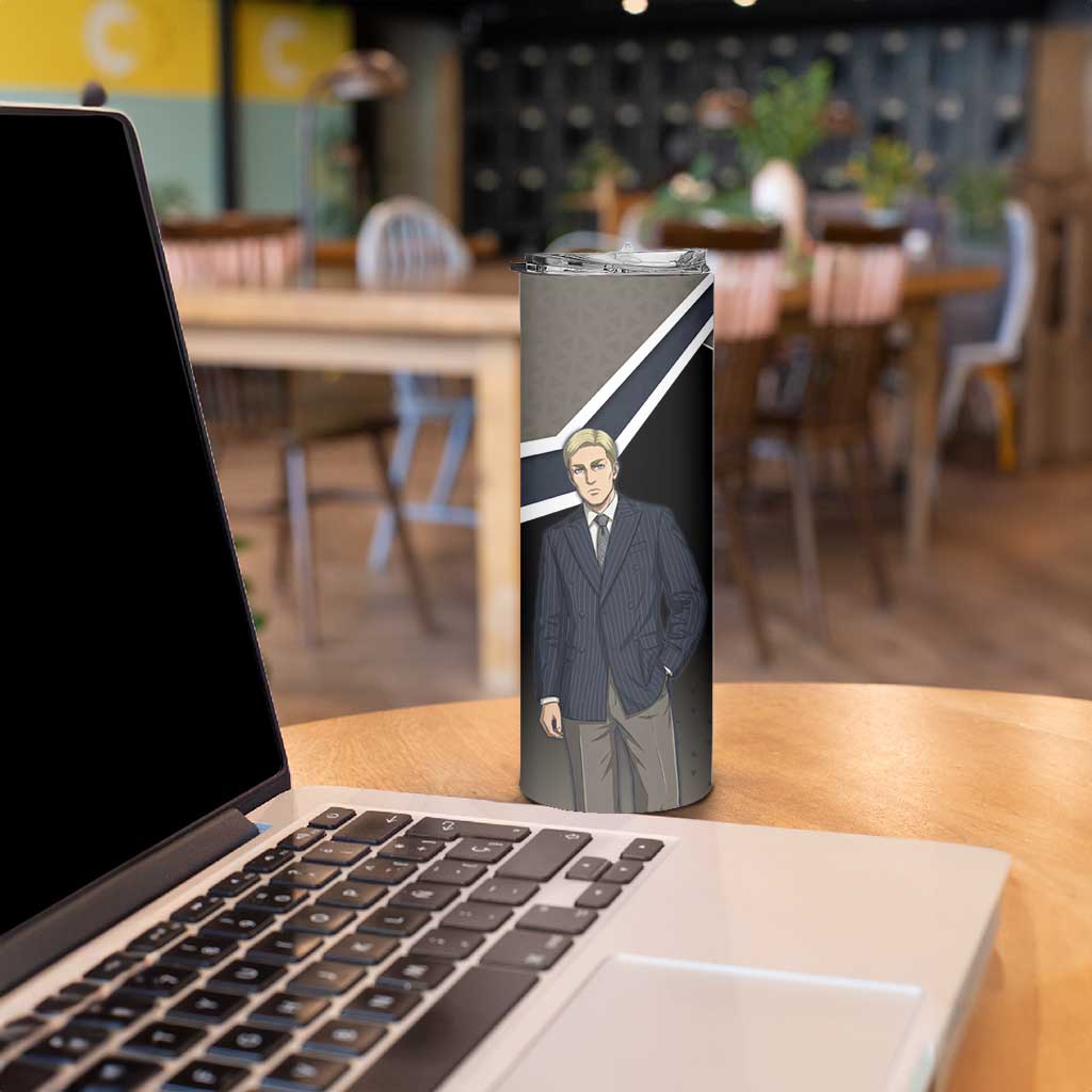 Erwin Smith Attack on Titan Skinny Tumbler Anime Executive Suit Aesthetic