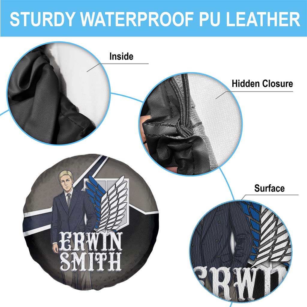 Erwin Smith Attack on Titan Spare Tire Cover Anime Executive Suit Aesthetic