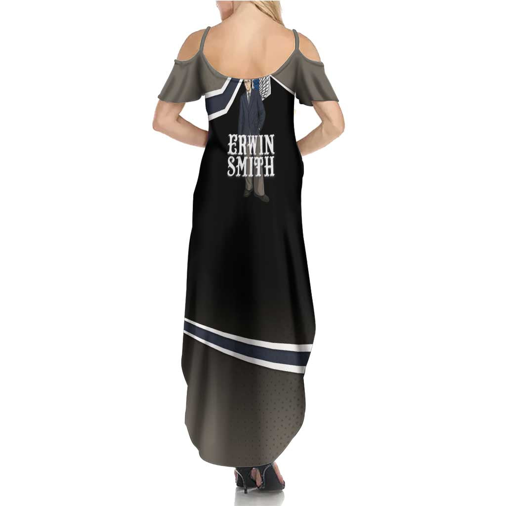 Erwin Smith Attack on Titan Summer Maxi Dress Anime Executive Suit Aesthetic