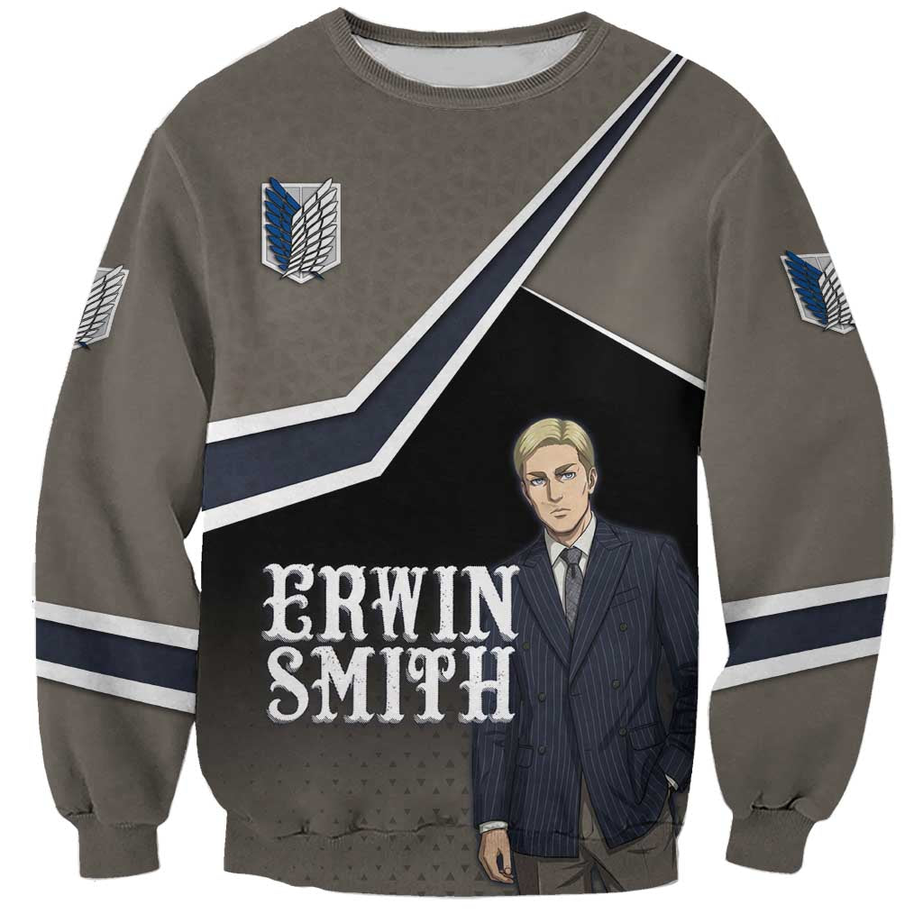 Erwin Smith Attack on Titan Sweatshirt Anime Executive Suit Aesthetic