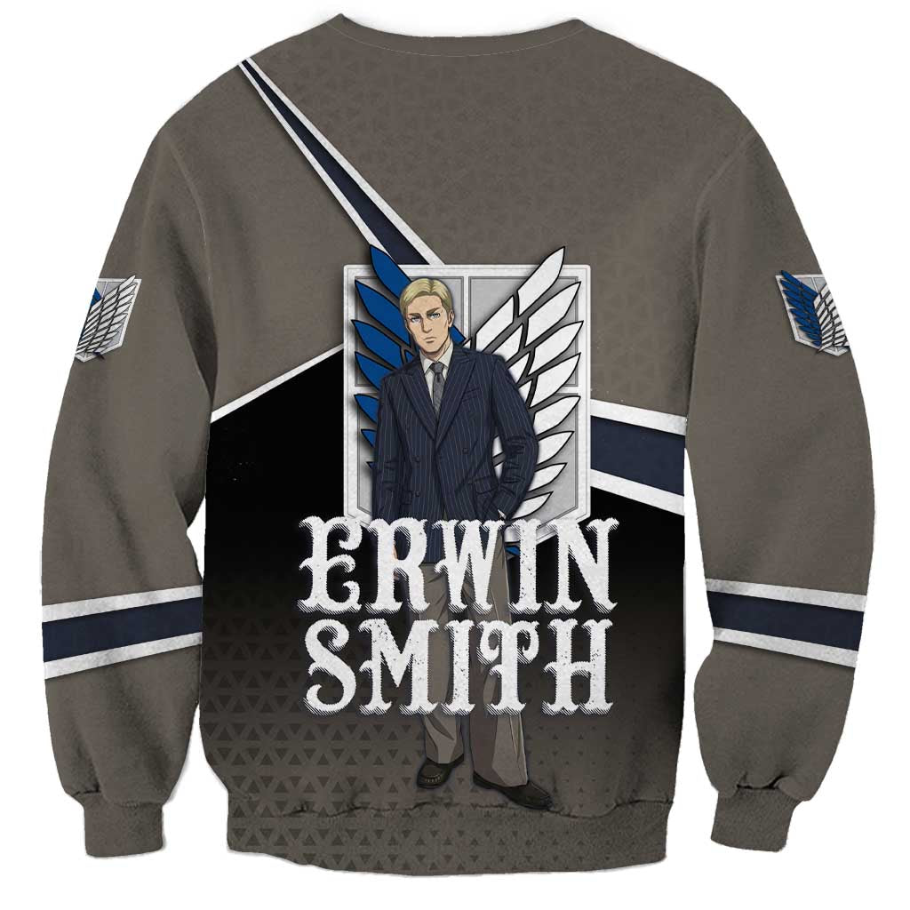 Erwin Smith Attack on Titan Sweatshirt Anime Executive Suit Aesthetic