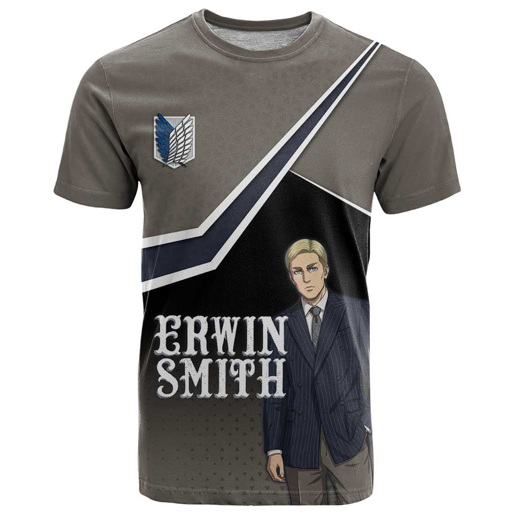 Erwin Smith Attack on Titan T Shirt Anime Executive Suit Aesthetic