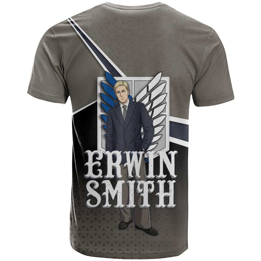 Erwin Smith Attack on Titan T Shirt Anime Executive Suit Aesthetic