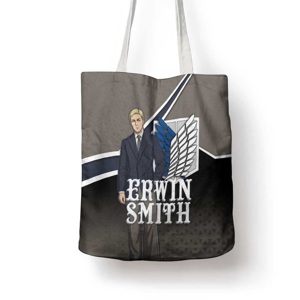 Erwin Smith Attack on Titan Tote Bag Anime Executive Suit Aesthetic