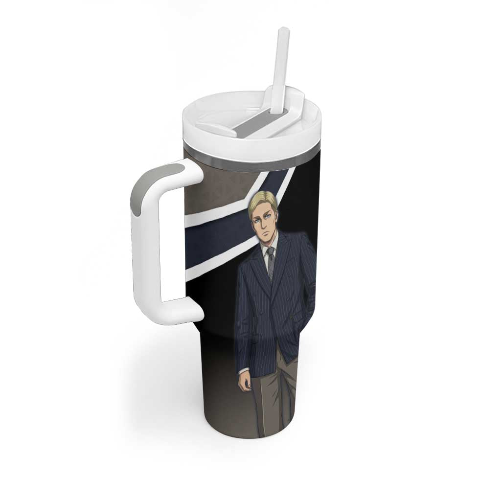 Erwin Smith Attack on Titan Tumbler With Handle Anime Executive Suit Aesthetic