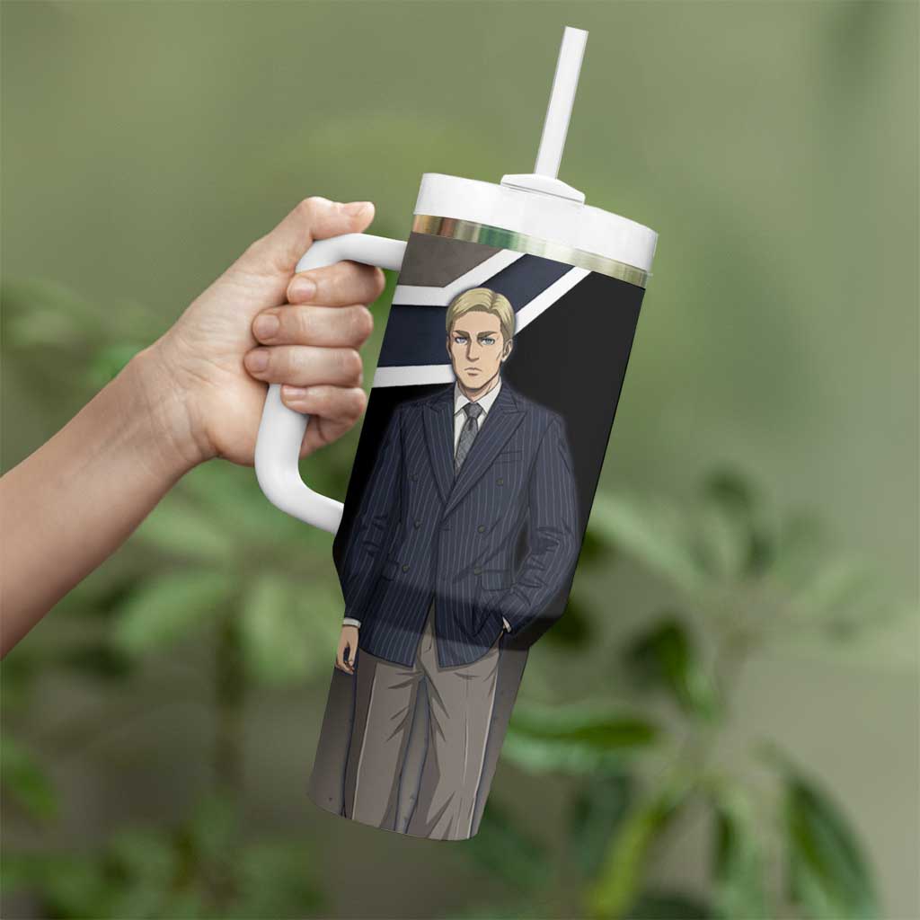 Erwin Smith Attack on Titan Tumbler With Handle Anime Executive Suit Aesthetic