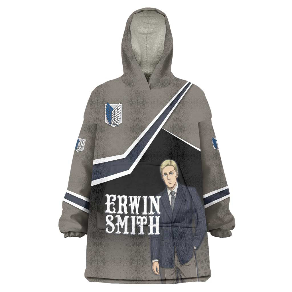 Erwin Smith Attack on Titan Wearable Blanket Hoodie Anime Executive Suit Aesthetic