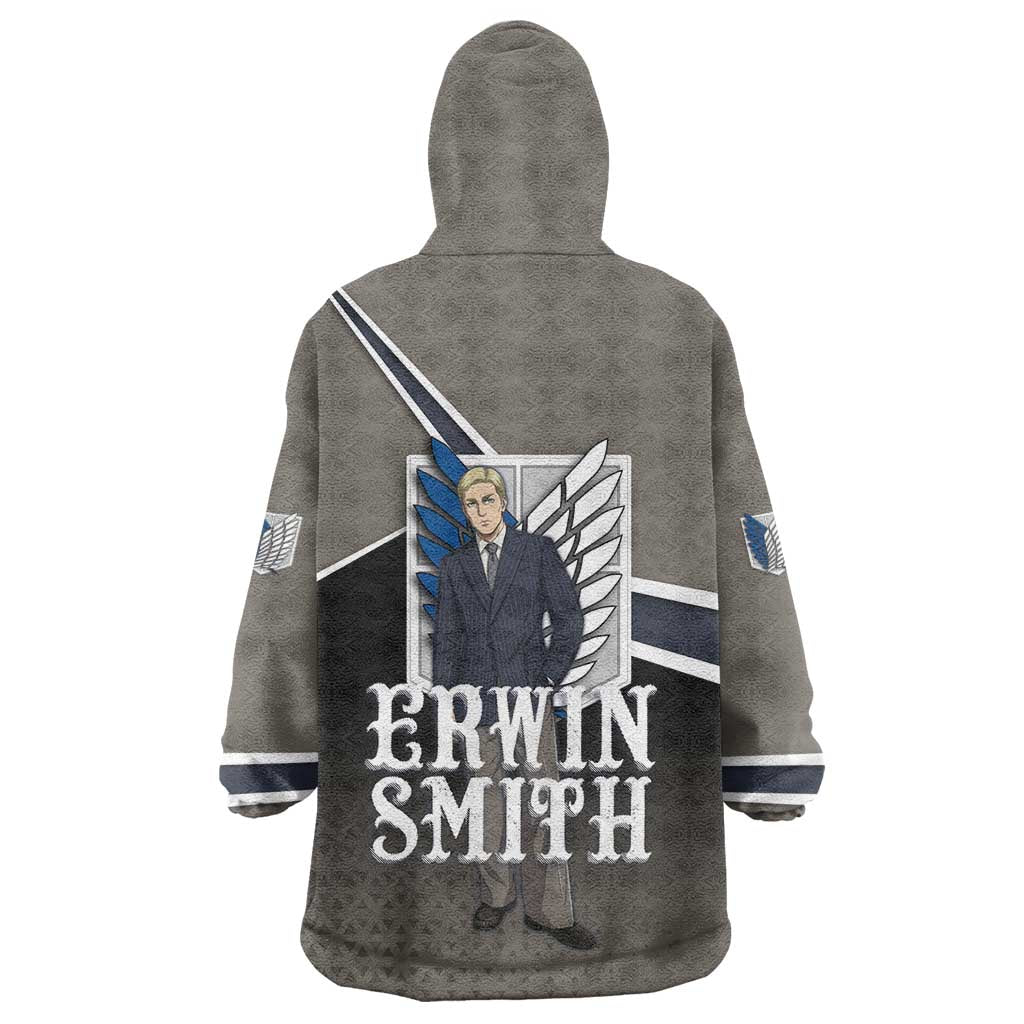 Erwin Smith Attack on Titan Wearable Blanket Hoodie Anime Executive Suit Aesthetic