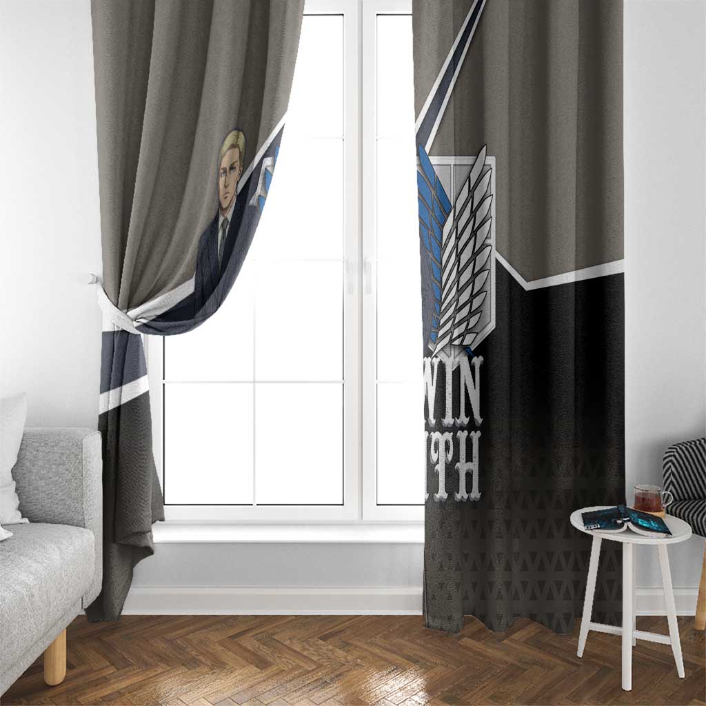 Erwin Smith Attack on Titan Window Curtain Anime Executive Suit Aesthetic