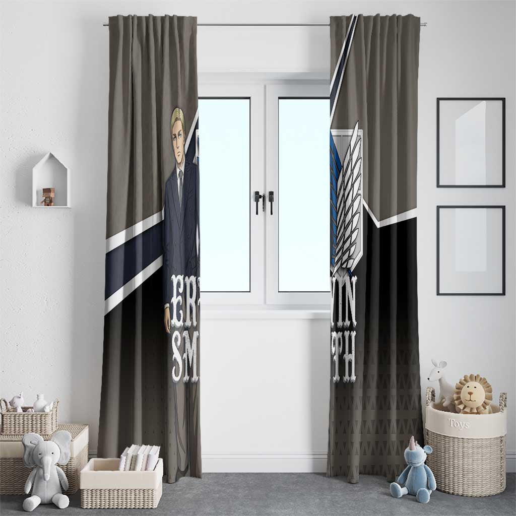 Erwin Smith Attack on Titan Window Curtain Anime Executive Suit Aesthetic