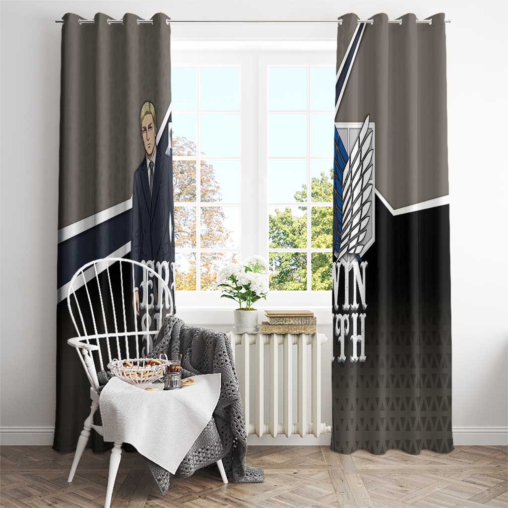 Erwin Smith Attack on Titan Window Curtain Anime Executive Suit Aesthetic
