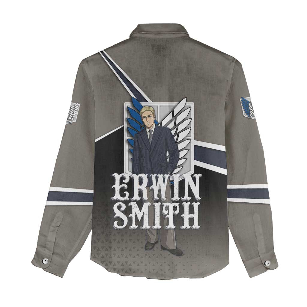 Erwin Smith Attack on Titan Women Casual Shirt Anime Executive Suit Aesthetic