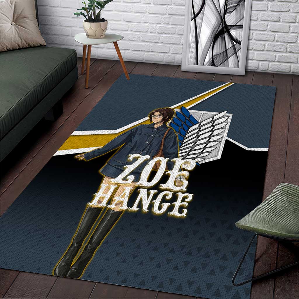 Zoe Hange Attack on Titan Area Rug Anime Urban Chic Illustration