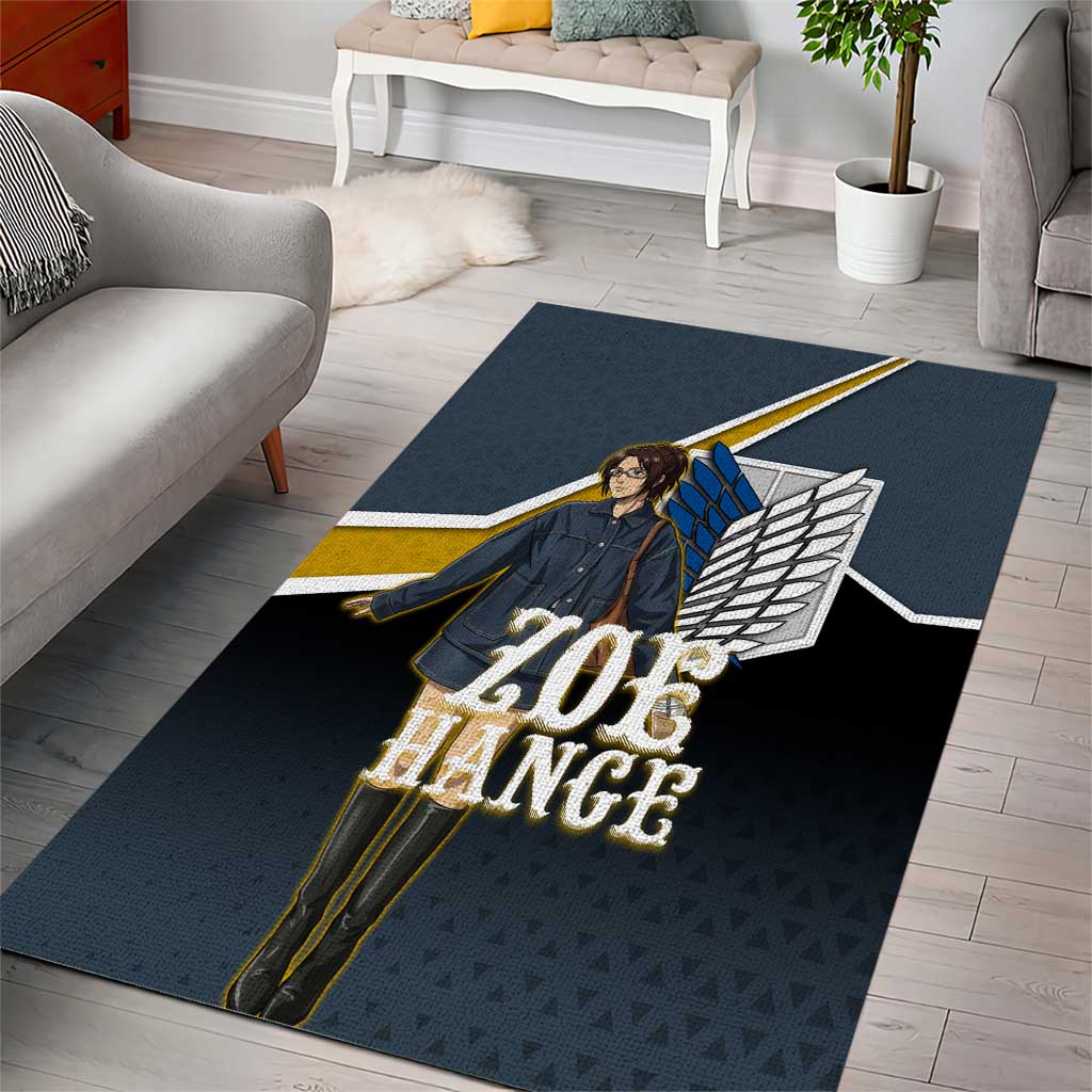 Zoe Hange Attack on Titan Area Rug Anime Urban Chic Illustration