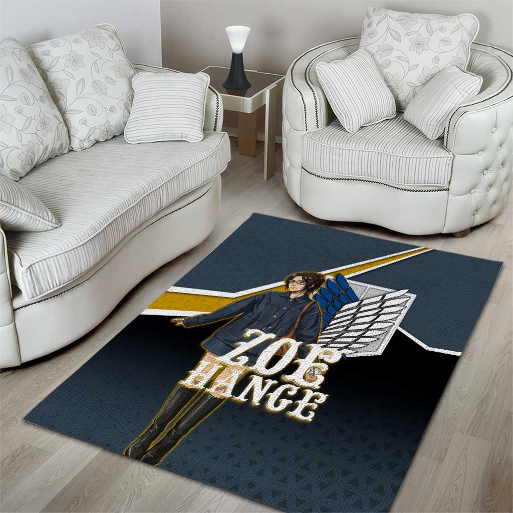 Zoe Hange Attack on Titan Area Rug Anime Urban Chic Illustration