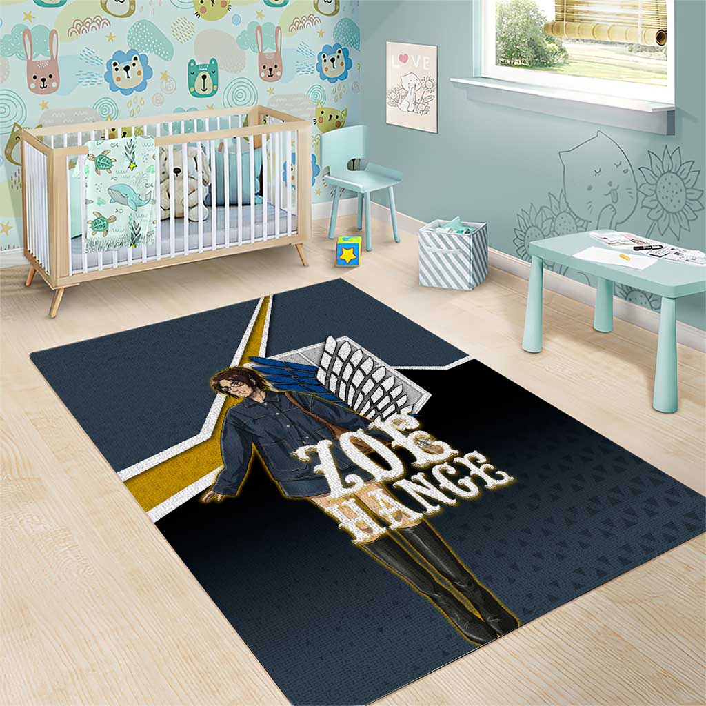 Zoe Hange Attack on Titan Area Rug Anime Urban Chic Illustration