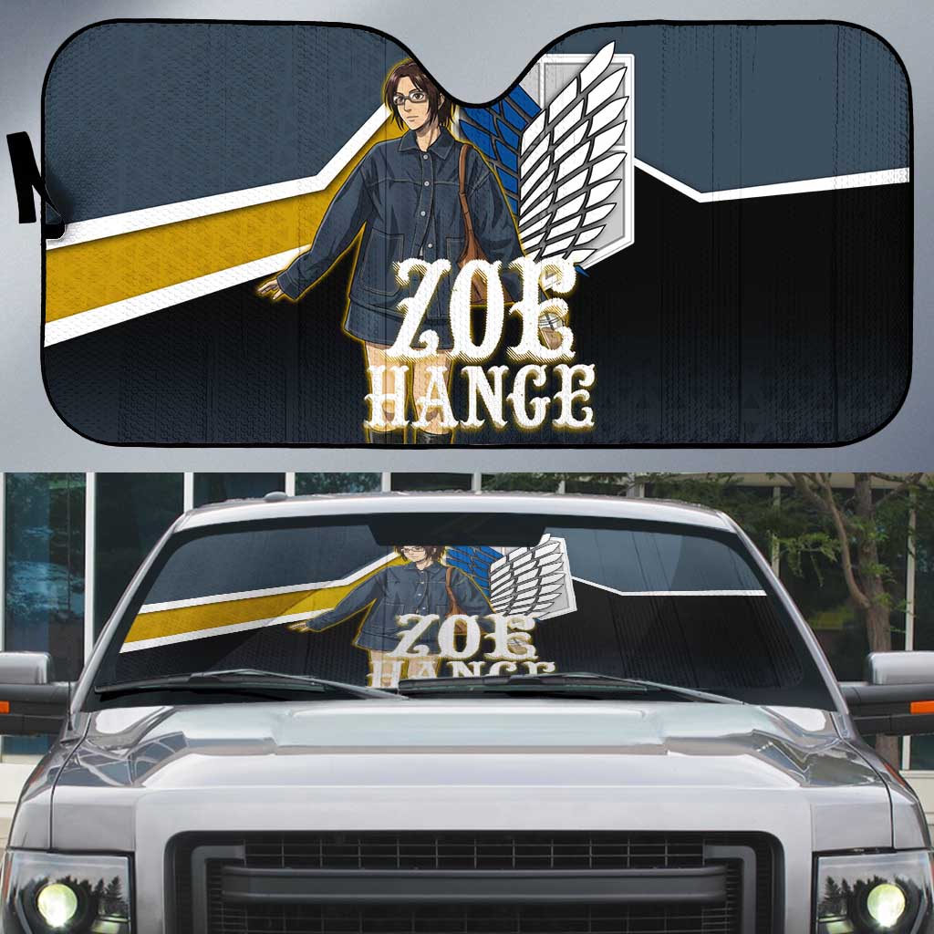 Zoe Hange Attack on Titan Auto Sun Shade Anime Urban Chic Illustration
